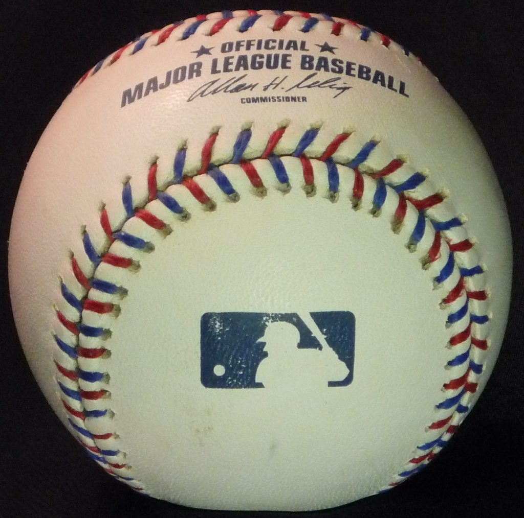 Rawlings MLB official game ball Red and Blue stitched Commissioner All Bud Selig standard MLB Logo official game baseball