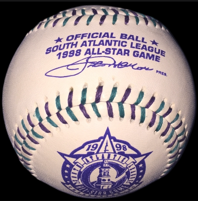 MiLB Rawlings 1998 South Atlantic League All-Star Game Baseball Charleston River Dogs SC SAL Single-A.