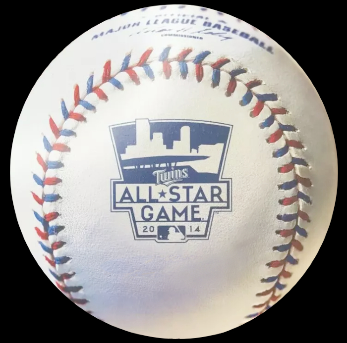 2014 Rawlings All-Star Game Baseball Minnesota Twins Blue Ink Stamped Ball