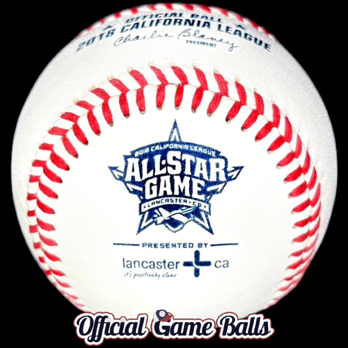 MiLB Official Game Balls 2018 Rawlings California League All-Star Game Baseball Lancaster Sponsor Version ASG Ball.