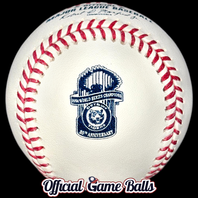 MLB Official Prototype Game Balls 2019 Rawlings Detroit Tigers Baseball 35th Anniversary 1984 World Series Champions Ball.