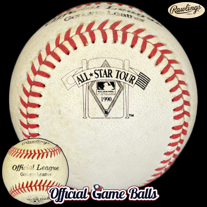MLB Official Game Balls 1990 Rawlings MLB Japan All-Star Tour Baseball Major League Nippon Professional Ball NPB All-Stars. MLB Baseballs Official Major League Baseball Balls ROMLB Official Game Ball OfficialGameBalls commemorative special event logo professional.