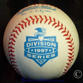 Rawlings Major League Baseball 1997 ALDS American League Division Series Baseball. Spelling error "Americian League".