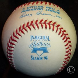 MLB 1994 Rawlings Cleveland Indians Inaugural Season Jacobs Field AL Brown
