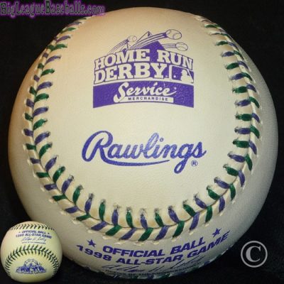 MLB 1998 Rawlings All-Star Home Run Derby Colorado Rockies All-Star Game Baseball Official Game Ball Rawlings 1998 All-Star Home Run Derby Baseball Official ROMLB Game Ball.