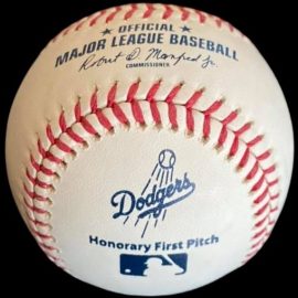 2010s Rawlings Los Angeles Dodgers Honorary Ceremonial 1st Pitch Baseball Manfred Version.