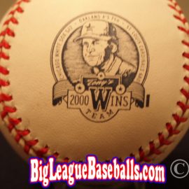 2003 St. Louis Cardinals Tony LaRussa 2000th Win Official Selig Game Ball Side Panel Logo