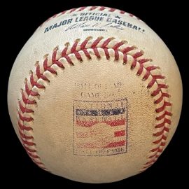 2003 Rawlings MLB Hall of Fame Game Ball, Cooperstown NY MLB Official Game Balls 2003 Major League Baseball Hall of Fame Game Ball Used. Photo Credit: @LeagueBalls on Instagram.