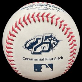 2023 Rawlings Tampa Bay Rays Ceremonial First Pitch 25th Anniversary Edition Baseball.