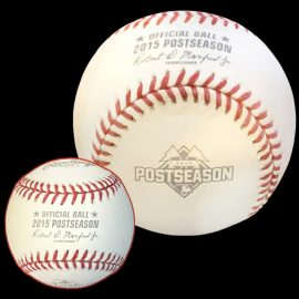 MLB Official Game Ball 2015 Rawlings MLB Major League Baseball Postseason Ball. Major League Baseball Rawlings ROMLB Official Game Balls OfficialGameBalls.com MLB All-Star Game World Series commemorative logo ball special event baseballs logoballs on-field logo Rawlings Inaugural Final Anniversary Game National American League NL AL RO-N RO-A ONL OAL BigLeagueBaseballs.com Big League Baseballs. NLDS ALDS NLCS ALCS Wildcard Division Championship Series Playoff Games OMLB.
