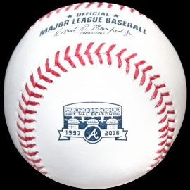 MLB Official Game Ball 2016 Rawlings Baseball Atlanta Braves Turner Field Final Season Official Major League Game Ball ROMLB.