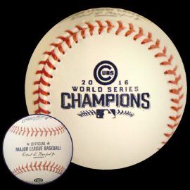 2016 Rawlings Chicago Cubs World Series Champions Blue Stamp Commemorative Baseball.