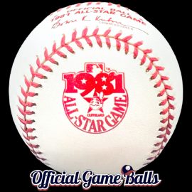 1981 Rawlings MLB All-Star Game Baseball Cleveland Indians Ball ROMLB-ASG MLB Official Game Ball 1981 Rawlings MLB All-Star Game Baseball Cleveland Indians Ball ROMLB-ASG. Major League Baseball Rawlings ROMLB Official Game Balls OfficialGameBalls.com MLB All-Star Game World Series commemorative logo ball special event baseballs logoballs on-field Rawlings Inaugural Final Anniversary Game National American League NL AL RO-N RO-A ONL OAL BigLeagueBaseballs.com Big League Baseballs. NLDS ALDS NLCS ALCS Wildcard Division Championship Series Playoff Games OMLB.