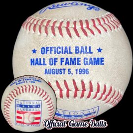 1996 Rawlings MLB Hall of Fame Game Ball, Cooperstown NY MLB Official Game Balls 1996 Rawlings MLB Hall of Fame Game National Baseball HOF Ball.
