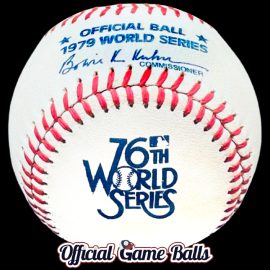 1979 MLB World Series Baseball Original 76th Logo ROMLB-WS Ball Haiti-SS Stamp 1979 MLB World Series Baseball with commemorative 76th Logo.