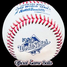 1989 Rawlings MLB World Series Baseball ROMLB-WS Ball Haiti sweet-spot Stamped. 1989 Rawlings MLB World Series Baseball. An MLB Official Game Ball with commissioner stamp.