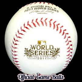 MLB Official Game Balls 2011 Rawlings MLB World Series Baseball ROMLB-WS Ball A 2011 Rawlings MLB World Series Baseball. The genuine leather on-field style ROMLB ball.