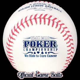 MLB Official Promo Balls 2010 Rawlings PMC Poker Championship Baseball Ride to Cure Cancer Ball.