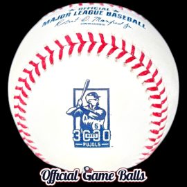 Albert Pujols 3000th Hit Rawlings Commemorative ROMLB model baseball.