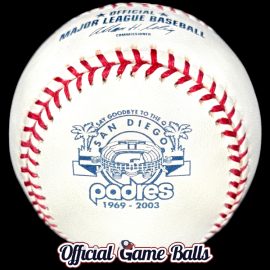2003 Rawlings San Diego Padres Qualcomm Stadium Final Game Baseball 2nd Ball.