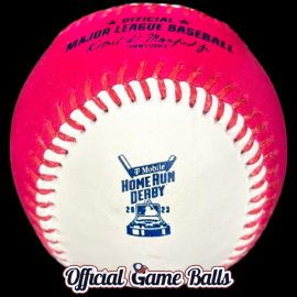 MLB Official Game Balls 2023 Rawlings MLB All-Star Home Run Derby Red Baseball Seattle MoneyBall Bonus Ball MLB Official Game Balls 2023 Rawlings MLB All-Star Home Run Derby Red Baseball Seattle Bonus Ball