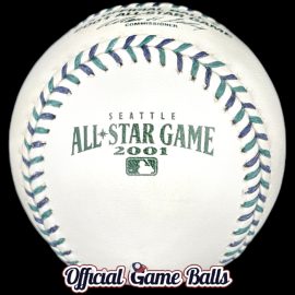 2001 Rawlings MLB All-Star Game Baseball Seattle Mariners SafeCo Field 2001 Rawlings MLB ASG Baseball with a commemorative Mariners and Safeco Field, Seattle color scheme and logo.