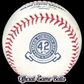 2007 Rawlings MLB Jackie Robinson Day Official Game Ball – 60th Anniversary, 1947 Debut. 2007 Rawlings MLB Jackie Robinson Day Baseball 60th Anniversary baseball.