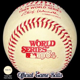 1984 Rawlings MLB World Series Baseball Original Haiti Game Ball MLB Official Game Balls 1984 Rawlings MLB World Series Baseball Original Haiti Game Ball
