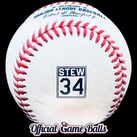 2022 Oakland Athletics Dave Stewart #34 Number Retirement Official Game Ball An official ROMLB Dave Stewart #34 Retirement Baseball. The 2022 Rawlings Oakland Athletics on-field leather ROMLB model ball.