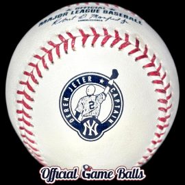 2017 Rawlings New York Yankees Derek Jeter Captain Retirement Game Ball MLB Official Game Balls 2017 Rawlings New York Yankees Derek Jeter Baseball NY Captain Jersey Number #2 Retirement Ball. Yankee Yankees Stadium.