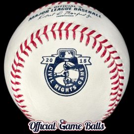 2015 Rawlings MLB Civil Rights Game on Jackie Robinson Day Ball Dodgers vs. Mariners Official Balls 2015 Rawlings MLB Civil Rights Game Baseball Dodgers Mariners Jackie Robinson Day Ball.
