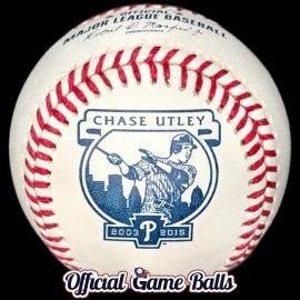 MLB Official Promo Balls 2019 Rawlings Philadelphia Phillies Chase Utley Baseball Retirement Ceremony Ball.