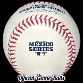 2018 Rawlings MLB Mexico Series Monterrey Baseball Ball LA Dodgers SD Padres MLB Official Game Balls 2018 Rawlings MLB Mexico Series Baseball Monterrey Ball LA Los Angeles Dodgers vs. San Diego SD Padres. Estadio de Béisbol Monterrey.