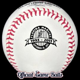 MLB Official Game Balls 2011 Rawlings Florida Marlins Sun Life Stadium Baseball Final Game Ball Miami Marlins.
