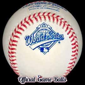 1997 Rawlings MLB World Series Baseball Major League ROMLB-WS Ball Rawlings MLB Official Game Ball made for the 1997 Major League Baseball World Series.