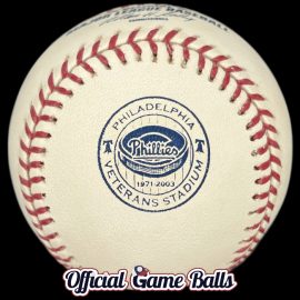 2003 Rawlings Philadelphia Phillies Veterans Stadium Final Season Baseball stamped with a special commemorative logo.