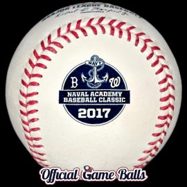 2017 Rawlings MLB Naval Academy Baseball Classic Ball Red Sox vs. Nationals Official Game Balls 2017 Rawlings MLB Naval Academy Baseball Classic Ball Navy Logo ROMLB Red Sox Nationals.
