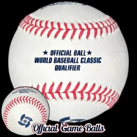 2025 Rawlings World Baseball Classic WBC Qualifier Game Ball Official 2025 Rawlings World Baseball Classic tournament Qualifier baseball stamped with a commemorative WBC logo.