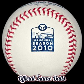 Official Rawlings 2010 Minnesota Twins Target Field Inaugural Game Ball. Authentic ROMLB commemorative MLB baseball.