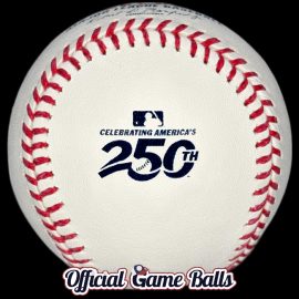 2026 Rawlings MLB Ball USA 250th Independence Day Celebration baseball with special commemorative America anniversary logo.