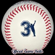 2026 Rawlings Tampa Bay Rays Evan Longoria jersey number retirement official game ball commemorative 3 Legacy Weekend logo.