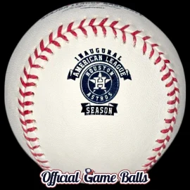 2013 Houston Astros Inaugural Season American League Baseball Official 2013 Rawlings Houston Astros commemorative baseball with special American League Inaugural Season logo.