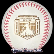The Rawlings 2026 Busch Stadium 20th season St Louis Cardinals batting practice baseball.